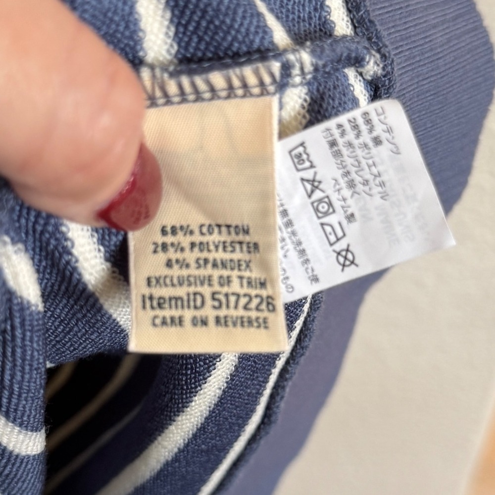 L.L. Bean 24/7 Sweats Dress Striped Blue Sz XL Casual Lounge Modest Travel Basic - Picture 5 of 7